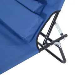 Outsunny Reading Hole Sun Lounger - Blue - 9