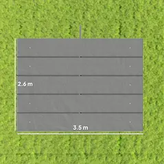 Outsunny Retractable Pergola Cover, 3.5 x 2.6 m Replacement Canopy Fabric for 4 x 3 m Frame, Roof Top Only, Light Grey - 3