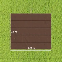 Outsunny Retractable Pergola Cover, 2.55 x 2.5 m Replacement Canopy Fabric for 3 x 3 m Frame, Roof Top Only, Brown - 3