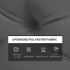 Outsunny Seat and Back Padded Pallet Cushion Set - Dark Grey - 4