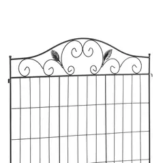 Outsunny Set of 2 Decorative Garden Fence, 8 Panels Metal Picket Fence, Versatile Shapes for Patio Lawn, 365cm x 112cm, Black - 9