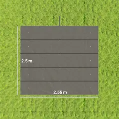 Outsunny Retractable Pergola Cover, 2.55 x 2.5 m Replacement Canopy Fabric for 3 x 3 m Frame, Roof Top Only, Light Grey - 3