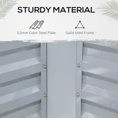 Outsunny Raised Garden Bed with Greenhouse, Steel Planter Box with Plastic Cover, Roll Up Window, Dual Use for Flowers, Vegetables, Fruits and Herbs, 127L x 95W x 92H cm, Clear - 5