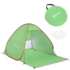 Outsunny Pop Up Tent Beach Fishing Camping UV Protection Patio Sun Shade Shelter - 2