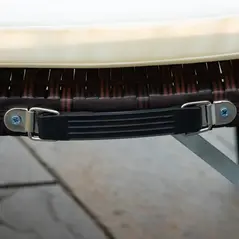 Outsunny Rattan Folding Sun Lounger Outdoor Chair with Cushion and Pillow Cream White - 9