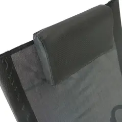 Outsunny Rocking Chair Sun Lounger Recliner Rocker Texteline Fabric Patio Garden Relaxer with Pillow, Black - 9