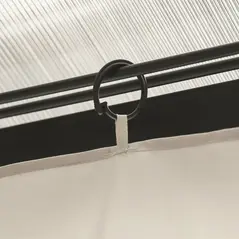 Outsunny Replacement Gazebo Curtains, 4-Panel Gazebo Side Panels Only, for 3 x 3 (M) Gazebos or Pergolas, Hooks/C-Rings Included, Beige - 8