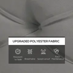 Outsunny Seat and Back Padded Pallet Cushion Set - Light Grey - 4