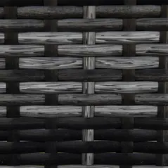 Outsunny Rattan Footstool Wicker Ottoman with Padded Seat Cushion Outdoor Patio Furniture for Garden Poolside Living Room, 50 x 50 x 35 cm, Grey - 9