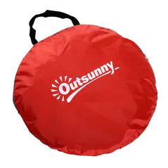 Outsunny Pop-up Portable Beach Tent-Red - 8