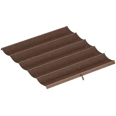 Outsunny Retractable Pergola Cover, 2.55 x 2.5 m Replacement Canopy Fabric for 3 x 3 m Frame, Roof Top Only, Brown - 1