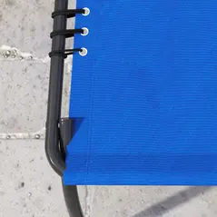 Outsunny Set of Two Folding Sun Loungers, with Four-Position Backs - Blue - 9