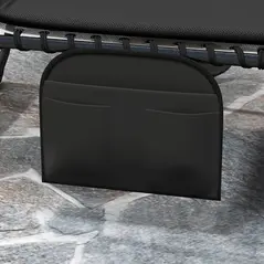 Outsunny Set of Two Reclining Sun Loungers - Black - 9