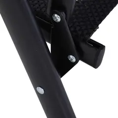 Outsunny Set of 4 Folding Garden Chairs, Metal Frame Garden Chairs Outdoor Patio Park Dining Seat with Breathable Mesh Seat, Black - 8