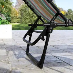 Outsunny Set of Two Folding Sun Loungers, with Four-Position Backs - Multicoloured - 9