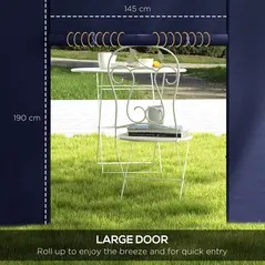 Outsunny Set of Two 195 x 295cm Replacement Gazebo Side Walls - Blue - 5