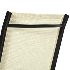 Outsunny Set of Six Folding Garden Chairs - Beige - 8