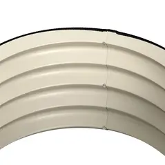 Outsunny Set of 2 Raised Garden Bed, Metal Planter Box with Safety Edging, Easy-to-assemble Stock Tank, Cream White - 8