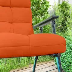 Outsunny Set of Two Padded Outdoor Seat Cushions - Orange - 9