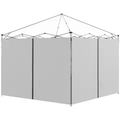 Outsunny Set of Two 3 x 3(m) Replacement Zipped Gazebo Walls - Grey - 1