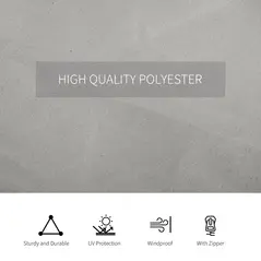 Outsunny Set of Four 3 x 3m Gazebo Replacement Walls - Light Grey - 7