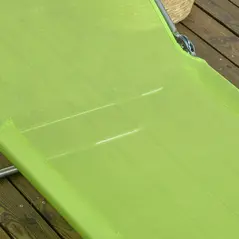 Outsunny Set of Two Steel Frame Sun Loungers, with Reclining Backs - Green - 7