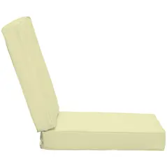 Outsunny Set of 2 Garden Seat and Back Cushion Set, Replacement Cushions for Outdoor Furniture with Seat Cushion and Back Cushion, Cream White - 7