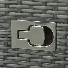 Outsunny Six-piece Outdoor Rattan Dining Set, Outdoor Sofa Set with Reclining Armchairs and Mental Frame, Orange - 8