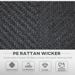 Outsunny Set of Four Folding Garden Chairs, with Seven-Position Adjustable Backs, Grey - 6