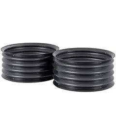 Outsunny Set of 2 Raised Garden Bed, Metal Planter Box with Safety Edging, Easy-to-assemble Stock Tank, Dark Grey - 1