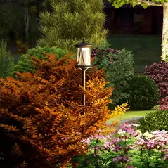 Outsunny Solar Lamp Post Light, 1.3 M LED Outdoor Street Light, Waterproof IP44 for Patio, Garden, Pathway, Cool White - 2