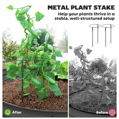 Outsunny Set of Two 181 x 93cm Steel Planters - Dark Grey - 5