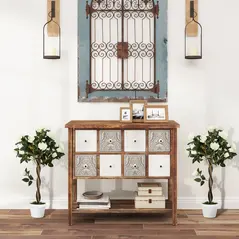 Outsunny Set of Two Faux Rose Trees - White - 4