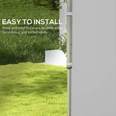 Outsunny Set of Two 3 x 3(m) Replacement Zipped Gazebo Walls - Grey - 7