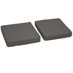 Outsunny Set of 2 Garden Seat and Back Cushion Set, Replacement Cushions for Outdoor Furniture with Seat Cushion and Back Cushion, Dark Grey - 9