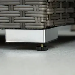 Outsunny Seven-Piece Rattan Garden Sofa Set, with Expanding Table - Grey - 9