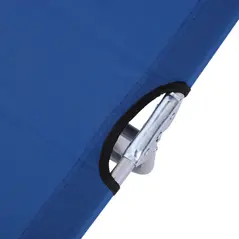 Outsunny Single Sun Lounger, with Awning and Reclining Back - Blue - 8