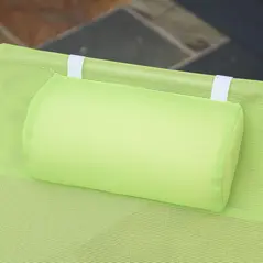 Outsunny Single Folding Sun Lounger - Green - 9