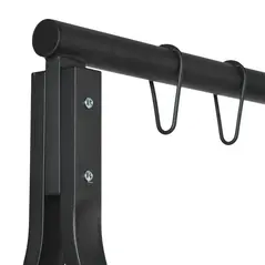 Outsunny Steel Frame Multi-Swing Seat Frame - Black - 8