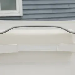 Outsunny Sun Lounger Steel Frame Outdoor Folding Chaise Texteline Lounge Chair Recliner with Headrest & 7 Levels Adjustable Backrest, Cream White - 8