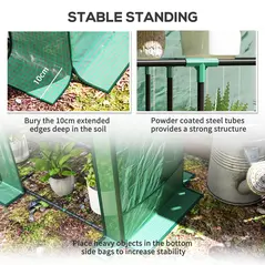 Outsunny Three-Tier Mini Greenhouse - Green - 7
