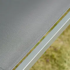 Outsunny Three Person Steel Outdoor Porch Swing Chair Bench w/ Canopy Cover Grey - 9