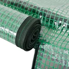 Outsunny Tunnel Greenhouse Green Grow House for Garden Outdoor, Steel Frame, PE Cover, Green, 200 x 100 x 80cm - 7