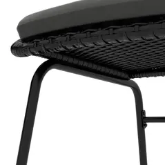 Outsunny Three-Piece Rattan Bistro Set - Black - 9