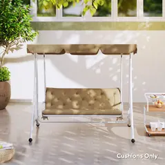 Outsunny Three-Seater Bench Cushion - Khaki - 9