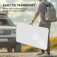 Outsunny Three-Piece Folding Picnic Table and Bench Set - White - 6