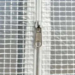 Outsunny Walk-in Polytunnel Greenhouse Green House with Roll-up Sidewalls, UV-resistant PE Cover, 3 x 2 x 2m, White - 9