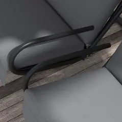 Outsunny Two-Seat Garden Swing Chair, with Protective Canopy - Grey - 9