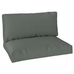 Outsunny Two Piece Seat Pallet and Back Cushions - Charcoal Grey - 1