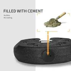 Outsunny Total 12KG Gazebo Weights Set of 4, Weights for Gazebo Legs with Reinforce Pins and Carry Belt, for Canopies Tents - 7